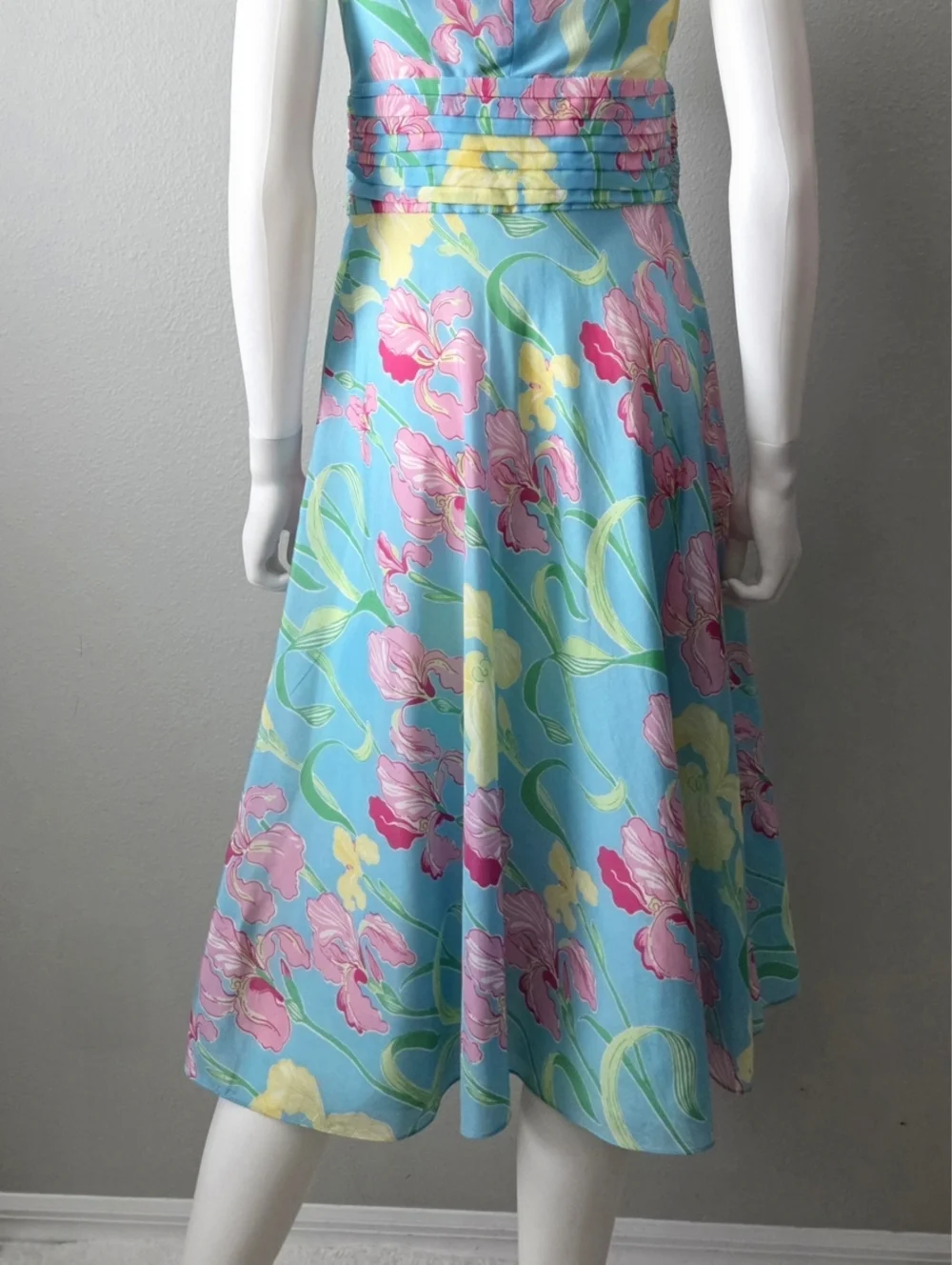 Lilly Pulitzer Silk / Cotton Sleeveless Bold Floral A-Line Dress, Lined, Size 6 - Picture 9 of 16
